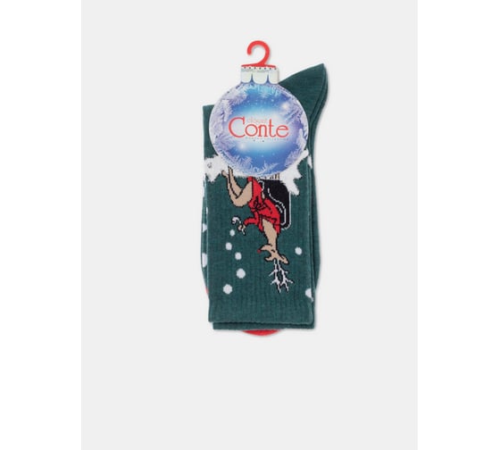 Изображение товара Носки женские Conte elegan CONTE NEW YEAR 22С-22СП рисунок 426, темно-бирюзовый, р. 36-39 1001322930030055426