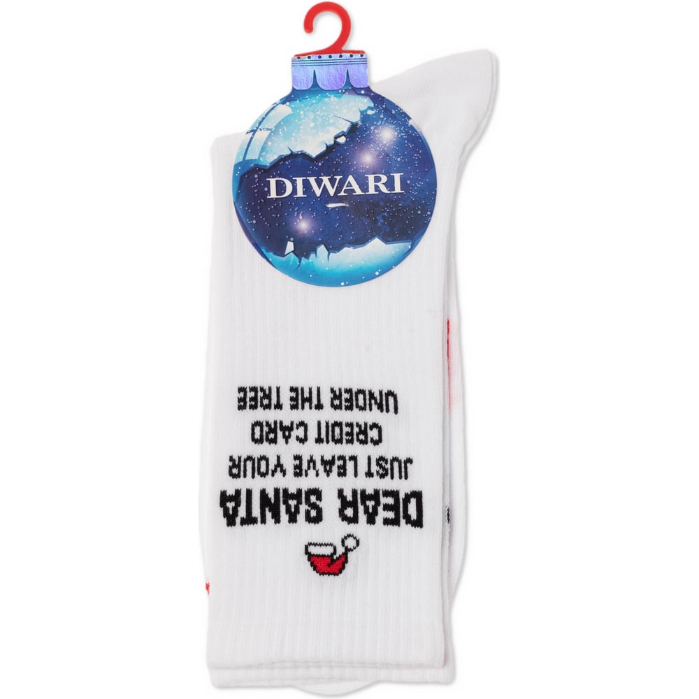 Изображение товара Носки мужские DIWARI с новогодним принтом, размер 42-45