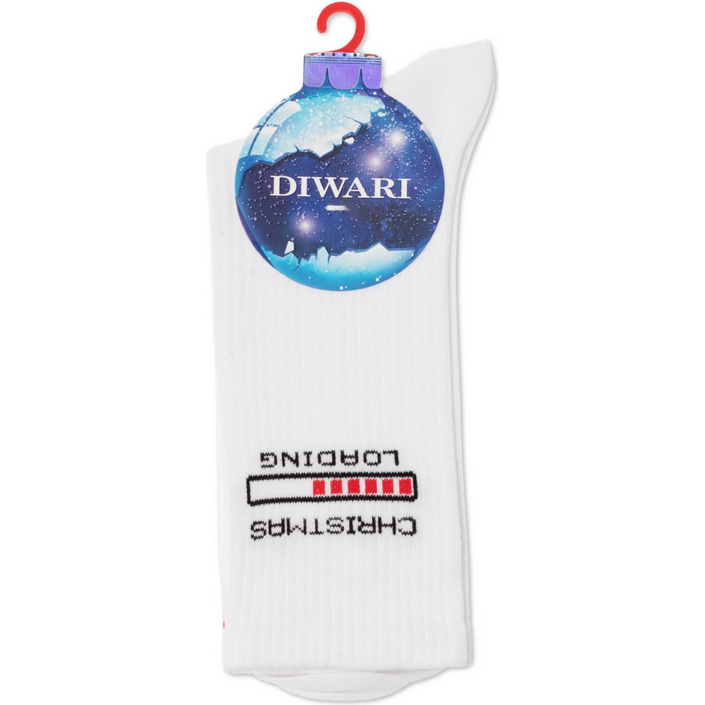 Изображение товара Носки мужские DIWARI NEW YEAR 21С-35СП белые размер 42-45