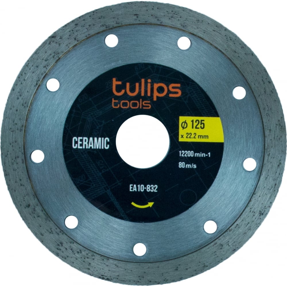 Сплошной алмазный диск Tulips Tools алмазный диск сплошной по бетону кирпичу makita a 87292 125x20x1 5x4 мм мокрый рез