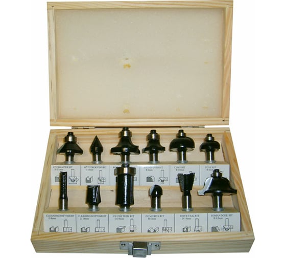 Изображение товара Набор фрез по дереву 12 шт 12A SKRAB 33342