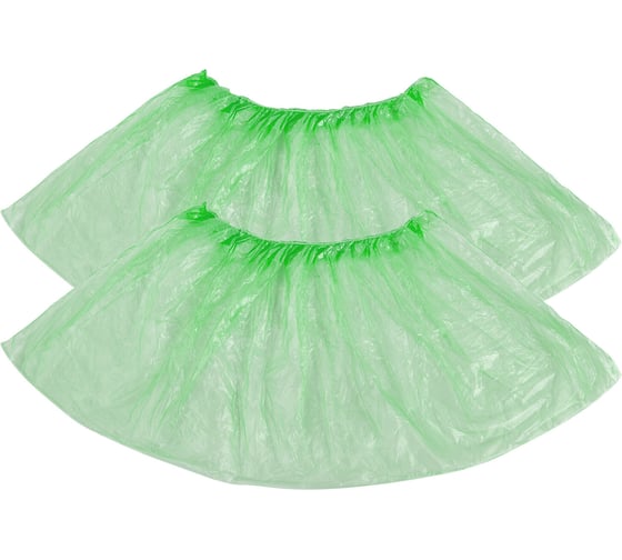 Изображение товара Бахилы ОФИСМАГ стандарт 2,3 грамм, зеленые, Meridian комплект 100 штук (50 пар), 40x15см, ПНД, шк59143 631341