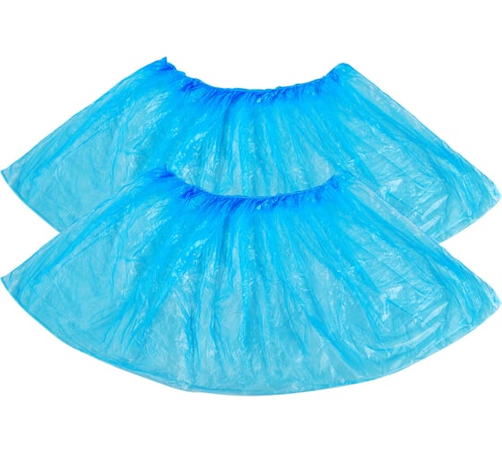 Изображение товара Бахилы ОФИСМАГ особо прочные, 6 грамм, синие, Meridian комплект 100 штук (50 пар), 40x15см, 55мкм, шк59204 631346