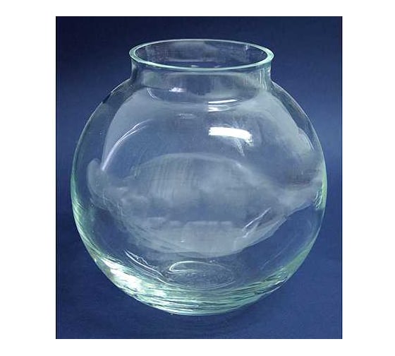 Изображение товара Шаровая ваза с кольцом Никольский завод светотехнического стекла ТОКИО1 большая, высота 19 см, диаметр 19 см 063720