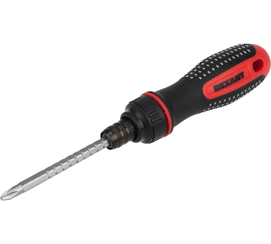 Изображение товара Реверсивная комбинированная отвертка REXANT PH 2, SL 6, двухсторонний стержень 120 мм 12-4745