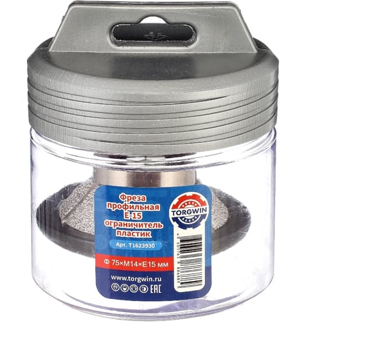 Изображение товара Фреза профильная E-15 75х15 мм, M14, ограничитель пластик TORGWIN T1623930