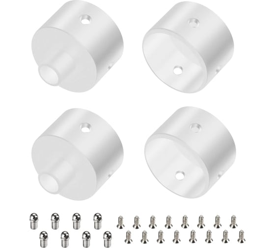 Изображение товара Заглушка Arlight WPH-FLEX-D22-360deg WHITE ALU с отверстием, 1 комплект 049941