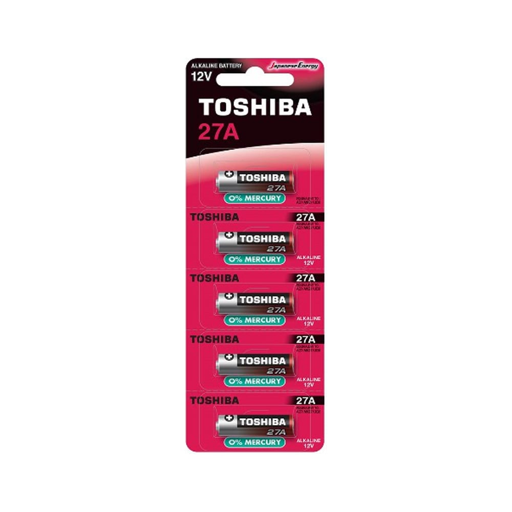 Изображение товара Элемент питания Toshiba алкалиновый A27, 5 шт в упаковке