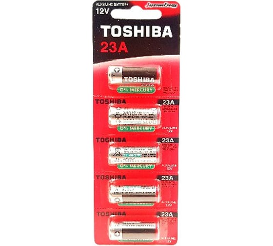 Изображение товара Элемент питания Toshiba алкалиновый, A23, 0% Hg 5/card 1033
