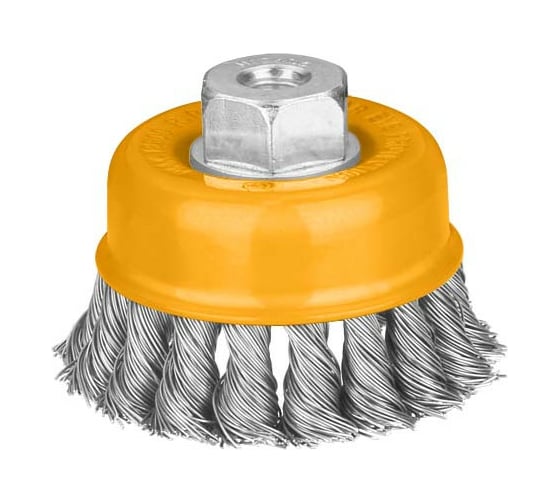 Изображение товара Щетка проволочная чашечная витая (125х0.5 мм; М14) INGCO WB21251
