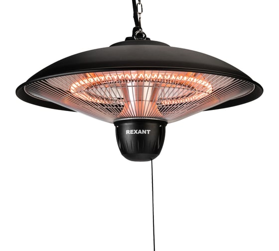 Изображение товара Обогреватель электрический инфракрасный REXANT 1,5 кВт, 3 режима обогрева, механическая регулировка, подвесной 60-0061