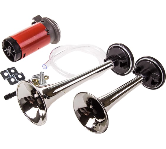 Изображение товара Сигнал звуковой SKYWAY 2 рожка воздушный L=165/215мм 12В 118дцб 22А S07601053