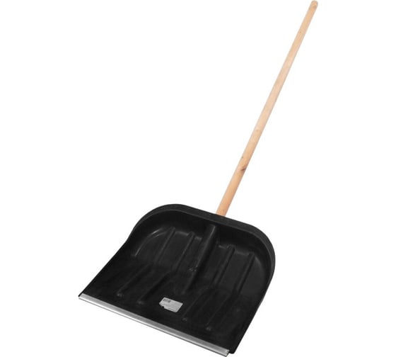 Изображение товара Лопата Политех пластик с ал нак., 400x460 мм, деревянный черенок 8025413