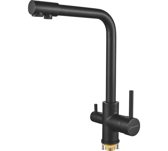 Изображение товара Смеситель для кухни с подключением фильтра Maretti Project Black, черный PB31RZF12