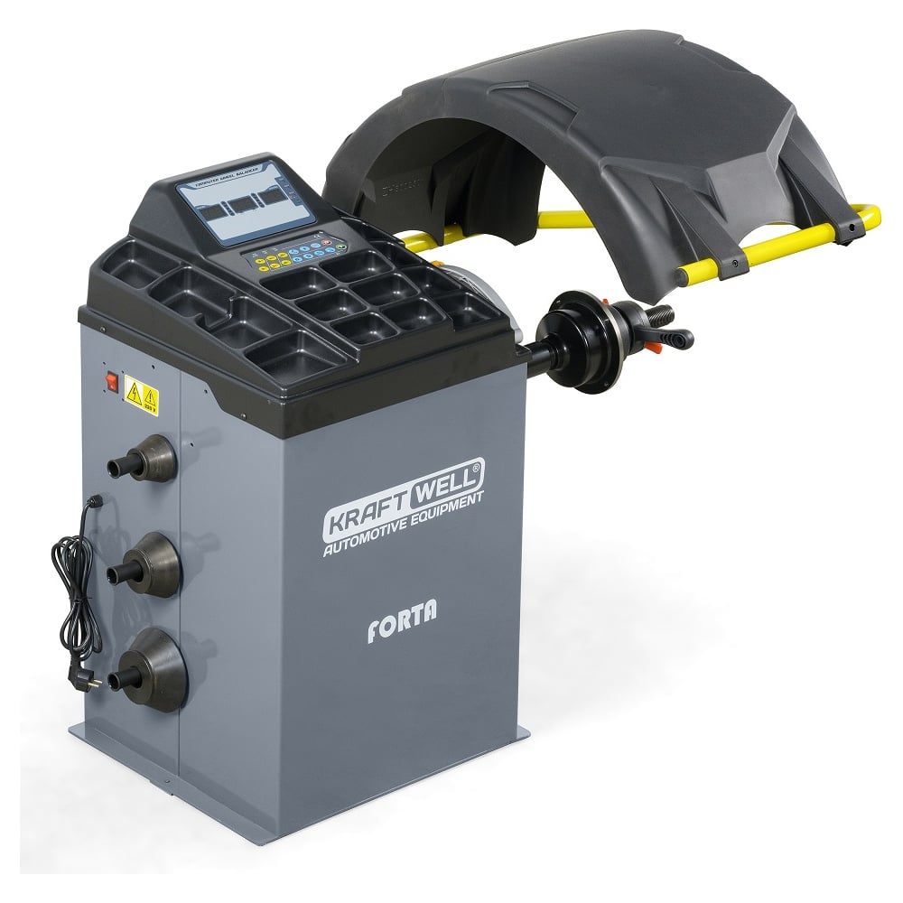 Изображение товара Балансировочный станок KraftWell KRW242 полуавтоматический с цифровым дисплеем