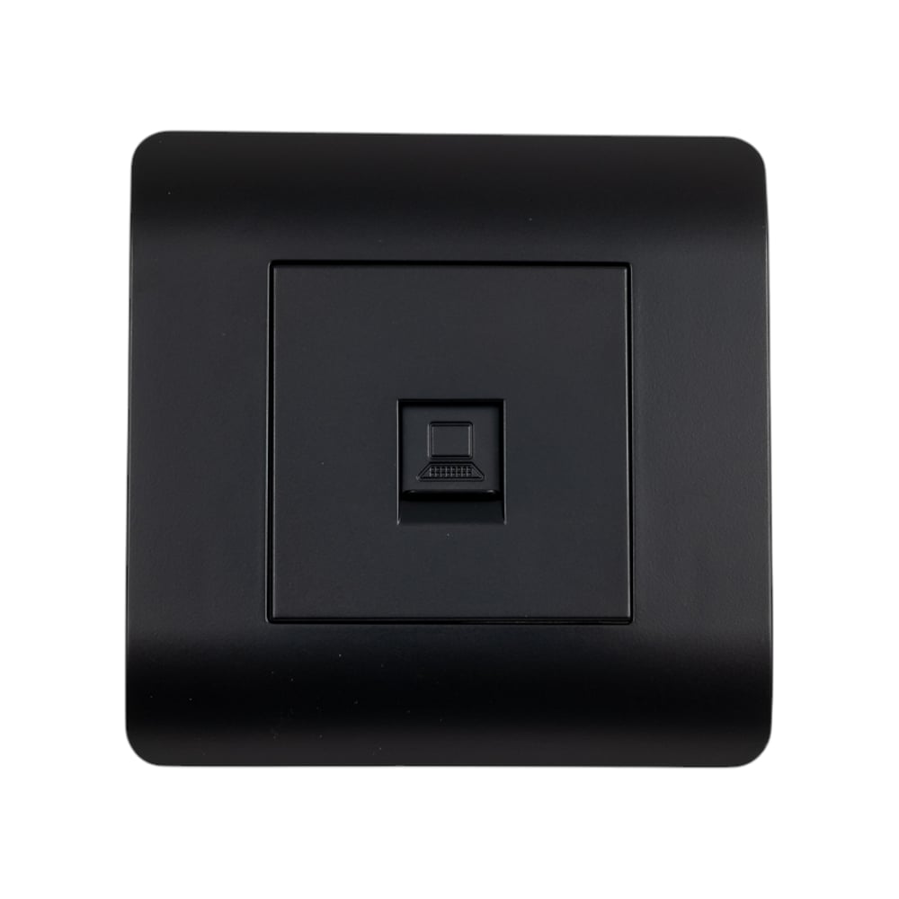 Изображение товара Компьютерная розетка RJ45 CHINT NEW3-E черного цвета, встроенная, IP20