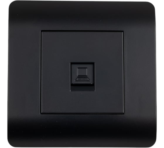 Изображение товара Розетка компьютерная 1-м CHINT NEW3-E RJ45 черный 431490