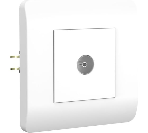 Изображение товара Розетка телевизионная одиночная TV CHINT NEW3-E коннектор белый 431537