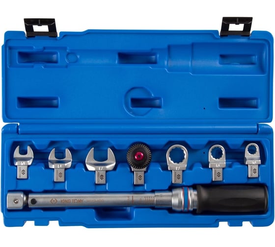 Изображение товара Динамометрический ключ KING TONY серии FIT 9х12 мм с набором насадок 10-17 мм, 10-60 Нм, кейс 345104D08MR