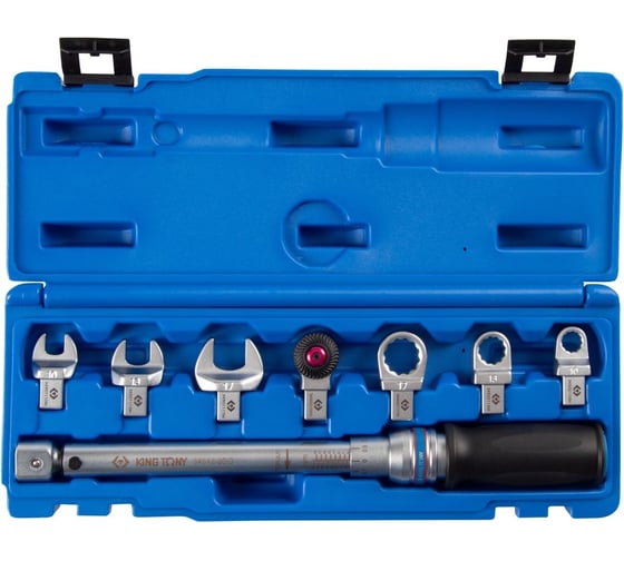 Изображение товара Динамометрический ключ KING TONY серии FIT 9х12 мм с набором насадок 10-17 мм, 4-20 Нм, кейс 345102D08MR