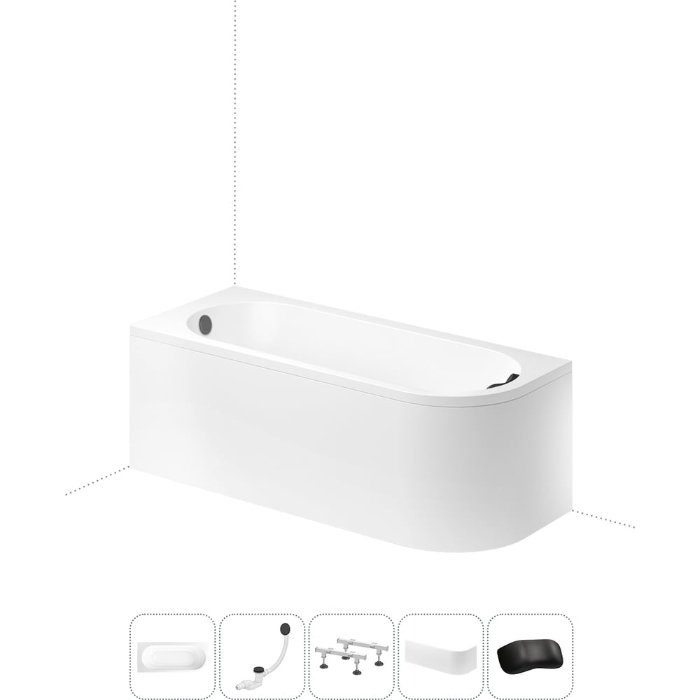 Изображение товара Акриловая ванна Lavinia Boho Art II 5 в 1, асимметричная, классика