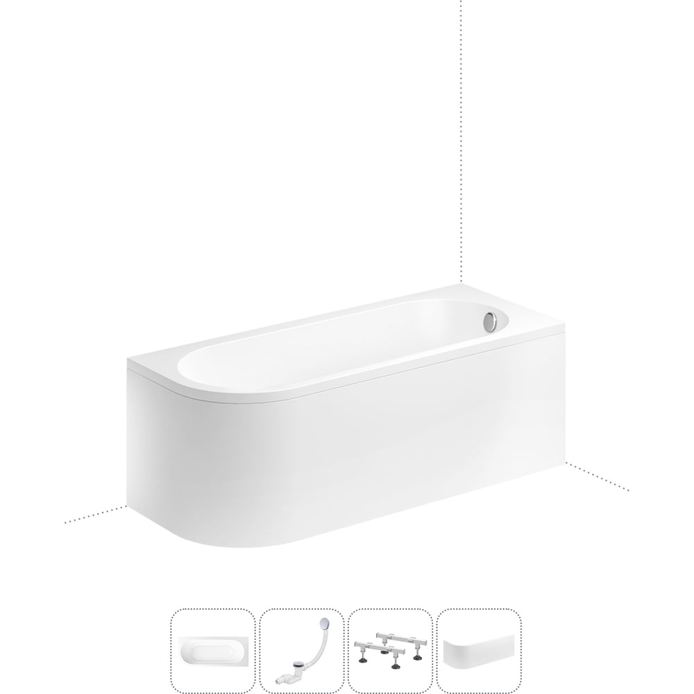 Изображение товара Акриловая ванна Lavinia Boho Art II 1700 мм, 4 в 1, белая