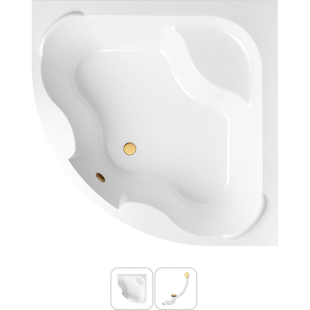 Изображение товара Акриловая угловая ванна Lavinia Boho Aveo 1500 мм белая