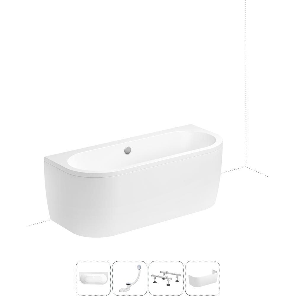 Изображение товара Акриловая ванна Lavinia Boho Art 4 в 1 - белая классическая