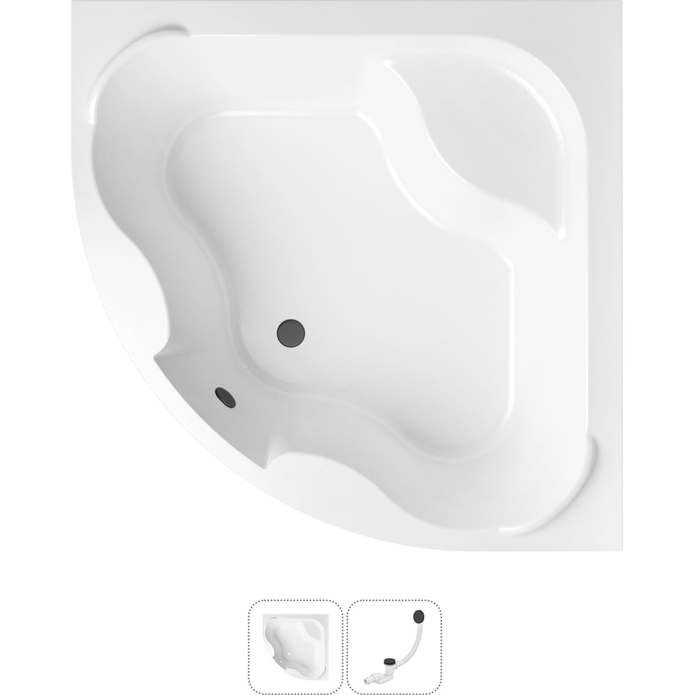 Изображение товара Акриловая ванна Lavinia Boho Aveo 2 в 1 классическая угловая белая