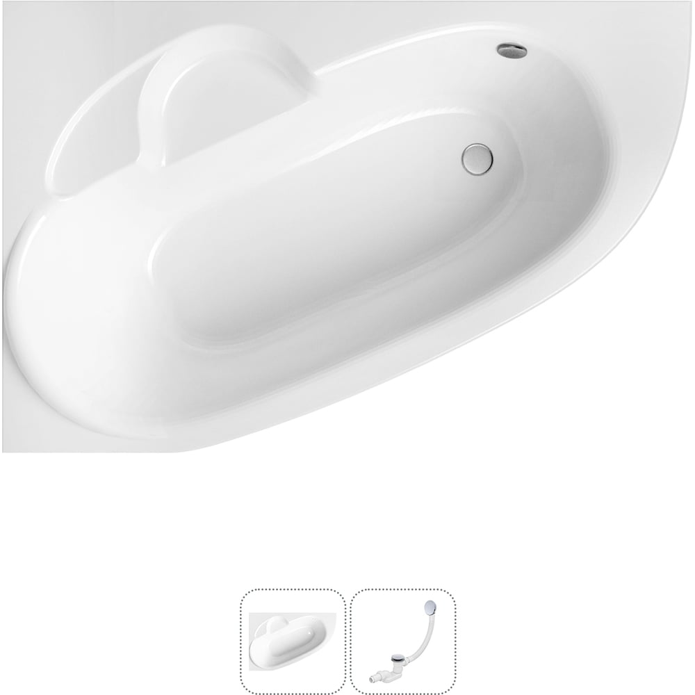 Изображение товара Акриловая ванна Lavinia Boho Bell Pro с возможностью установки экрана 1500х1000 мм