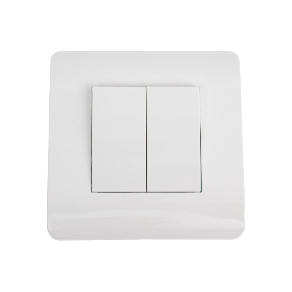 Изображение товара Выключатель 2-клавишный CHINT NEW3-E 10А белый для освещения