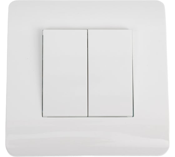 Изображение товара Выключатель 2-клавишный CHINT NEW3-E 10А, белый 431519