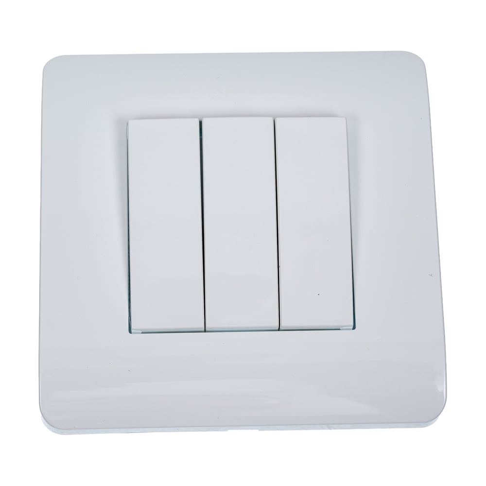 Изображение товара Выключатель 3-клавишный CHINT NEW3-E 10А белый для освещения