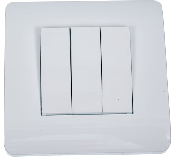 Изображение товара Выключатель 3-клавишный CHINT NEW3-E 10А, белый 431556