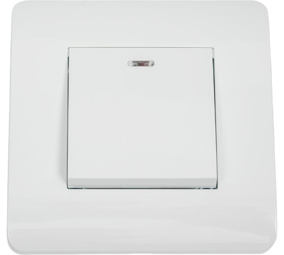 Изображение товара Переключатель 1-клавишный CHINT NEW3-E 10А, с подсветкой, белый 431522