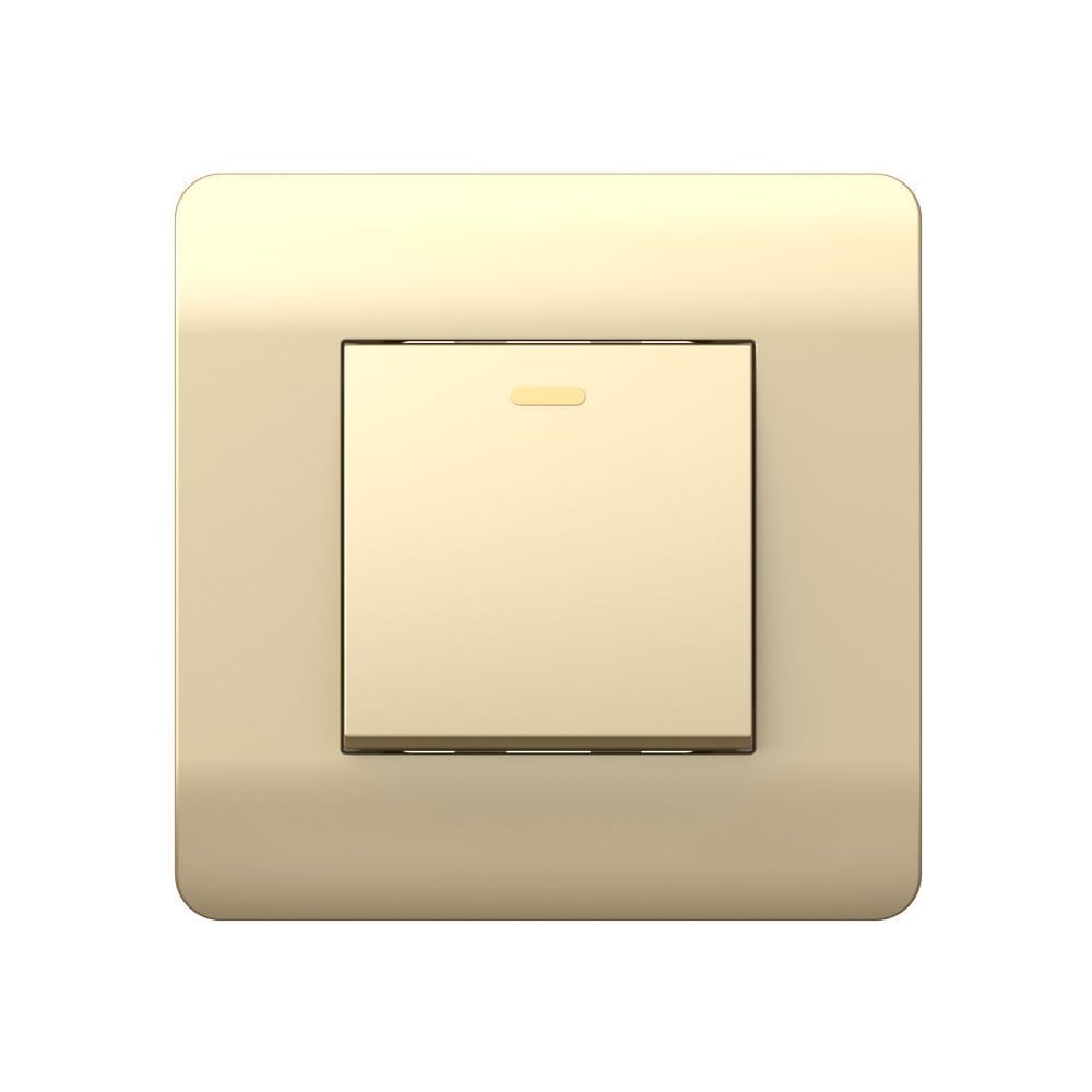 Изображение товара Переключатель 1-клавишный CHINT NEW3-E 10А с подсветкой шампань
