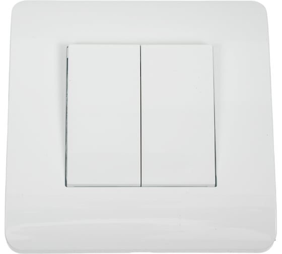 Изображение товара Переключатель 2-клавишный CHINT NEW3-E 10А, белый 431520