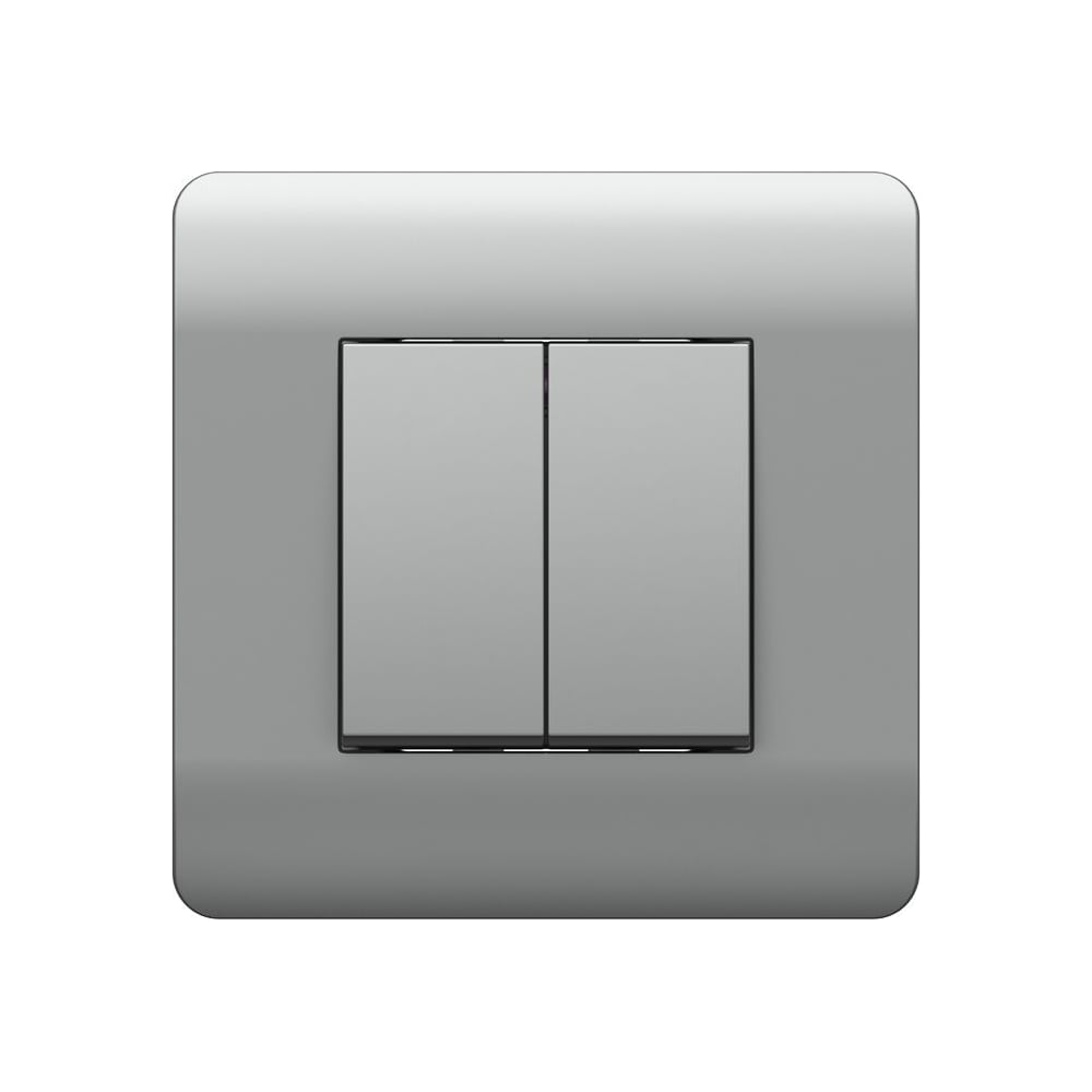 Изображение товара Переключатель 2-клавишный CHINT NEW3-E 10А серебро