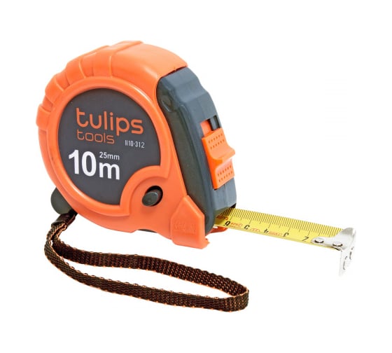 Изображение товара Рулетка с 3 фиксаторами Tulips tools 10 м/25 мм II10-312