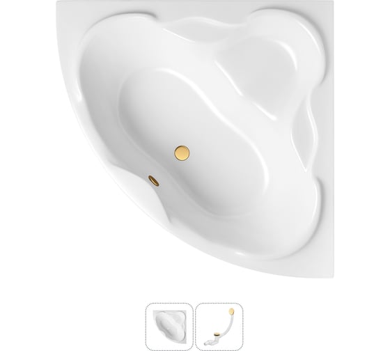 Изображение товара Акриловая ванна Lavinia Boho Elegant в наборе 2 в 1: акриловая ванна, слив-перелив 202010904