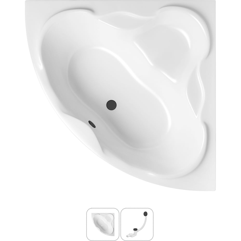 Изображение товара Акриловая ванна Lavinia Boho Elegant 2 в 1, угловая, белая, встраиваемая, 1500 мм