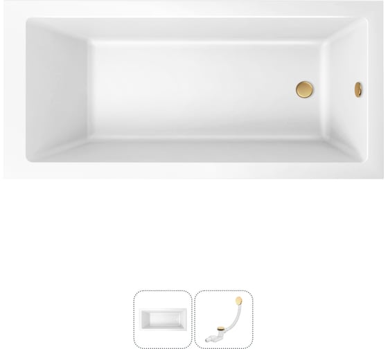 Изображение товара Акриловая ванна Lavinia Boho Element в наборе 2 в 1: акриловая ванна, слив-перелив 202010877