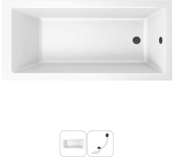 Изображение товара Акриловая ванна Lavinia Boho Element в наборе 2 в 1: акриловая ванна, слив-перелив 202010831