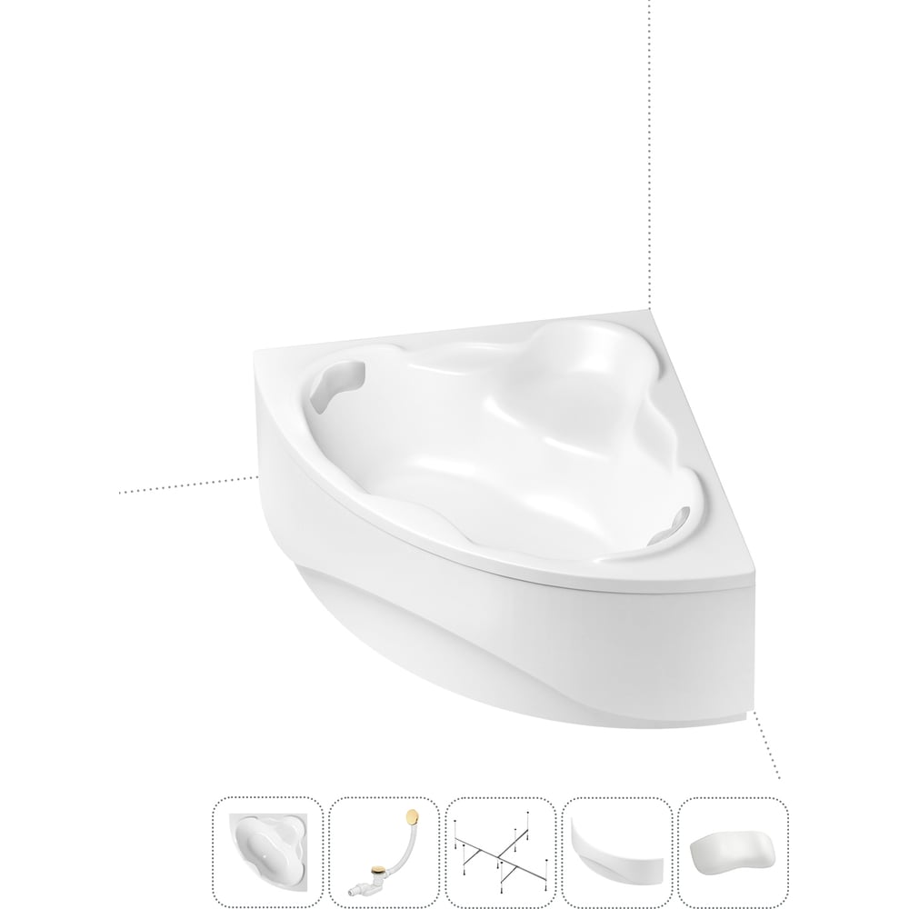 Изображение товара Акриловая ванна Lavinia Boho Elegant 5 в 1 с каркасом и подголовником