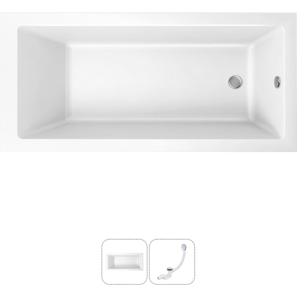 Изображение товара Акриловая ванна Lavinia Boho Element 2 в 1 с возможностью установки экрана 1700 мм