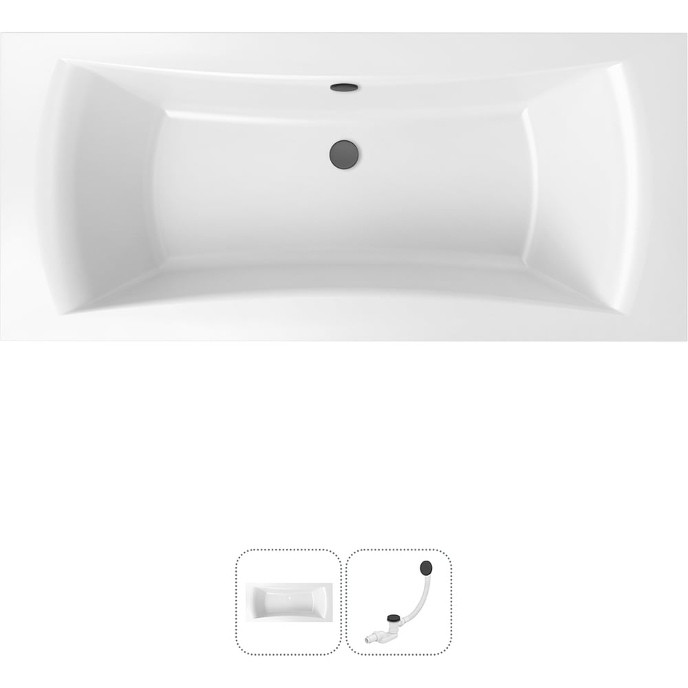 Изображение товара Акриловая ванна Lavinia Boho Evan 2 в 1 прямоугольная встройка белая