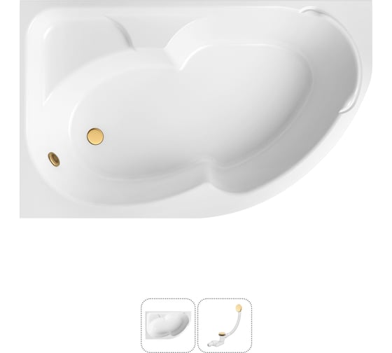 Изображение товара Акриловая ванна Lavinia Boho Grance Hill в наборе 2 в 1: акриловая ванна (левый разворот), слив-перелив 202010901