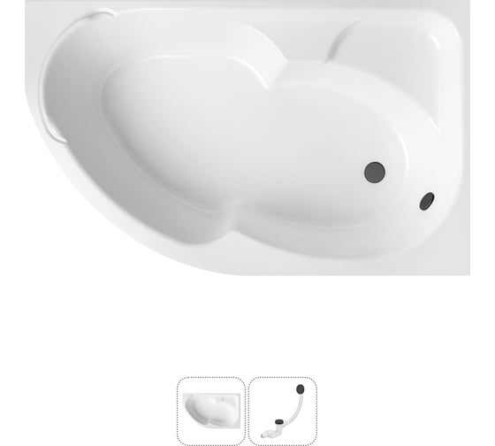 Изображение товара Акриловая ванна Lavinia Boho Grance Hill в наборе 2 в 1: акриловая ванна (правый разворот), слив-перелив 202010856