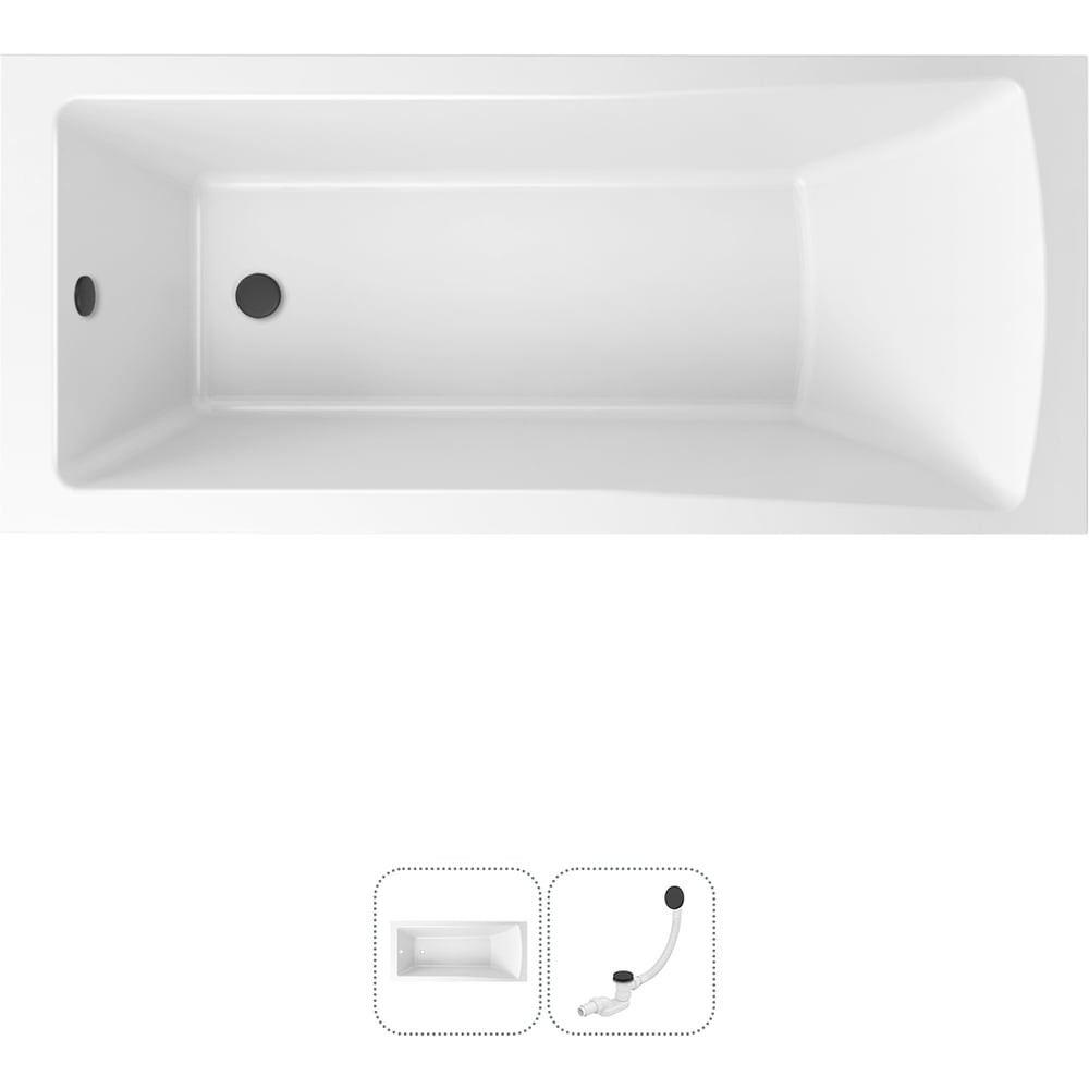 Изображение товара Акриловая ванна Lavinia Boho One 2 в 1 прямоугольная с монтажом