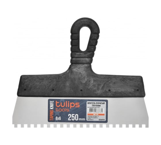 Изображение товара Зубчатый шпатель Tulips tools 250 мм, зуб 6х6 мм IM07-256